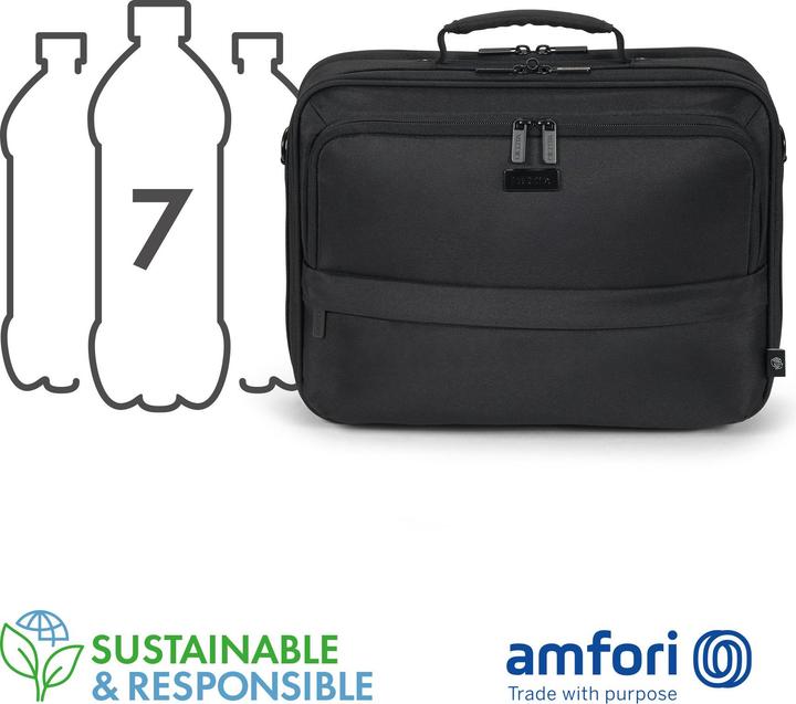 Dicota Multi Eco CORE Clamshell 15"-17.3" zwart (17.30", Universeel)