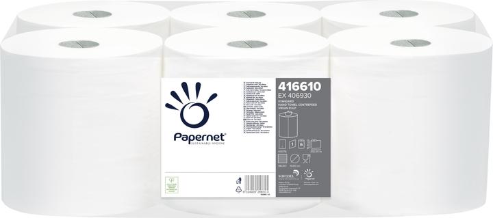 Produktbild Papernet Handtuchrollen Werra Recycling hochweiss 20 cm x 292 m 6 Rollen/Paket, Innenabwicklung, 1-lagig, gep (6x)