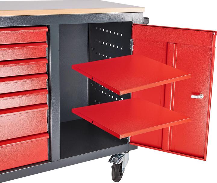 Image du produit Dema Établi mobile / table de travail mobile Carlos 180x48x104 cm (48 cm, 180 cm)