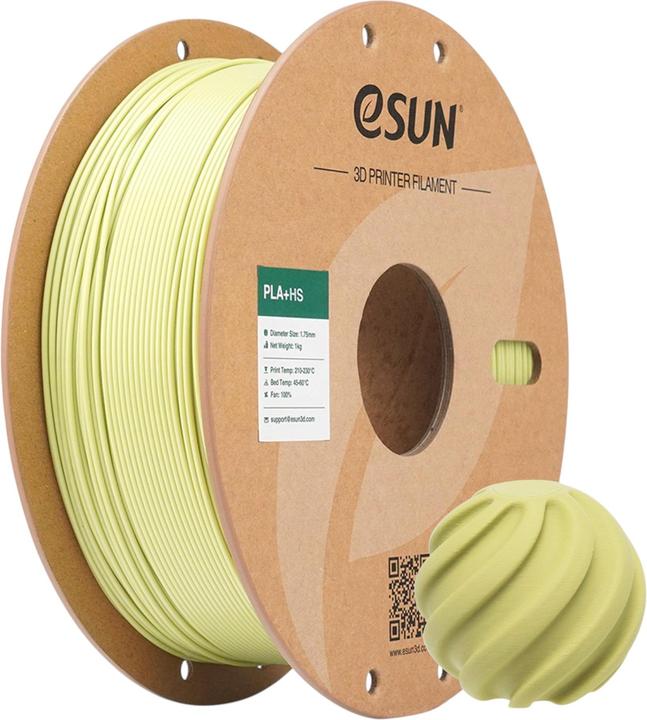 Actual product image eSUN Filament PLA+ High Speed Senf Grün 1.75mm 1000g (PLA, 1.75 mm, 1000 g)