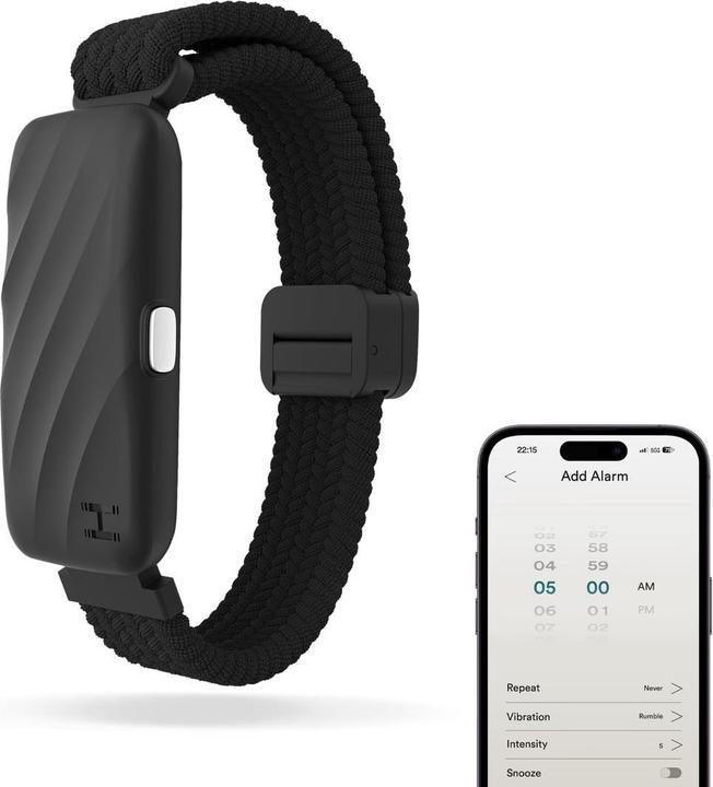 Homedics SS-WB100BK-WW WakeBand, Your Silent Alarm, Black
