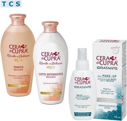 Immagine prodotto Cera di Cupra Acqua per il viso Latte detergente Base trucco 3x Cura del viso (Lozione detergente)