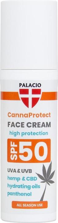 Actual product image Palacio CannaProtect Gesichtscreme SPF50 mit Hanf, 50 ml (Sun cream face, SPF 50, 50 ml)