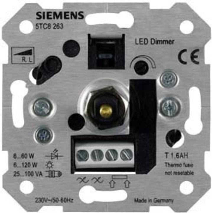 Produktbild Siemens NV-Dimmer für R, L 6-120W magnetisch Trafos und LED-Lampen mit Druck-aus/Wech