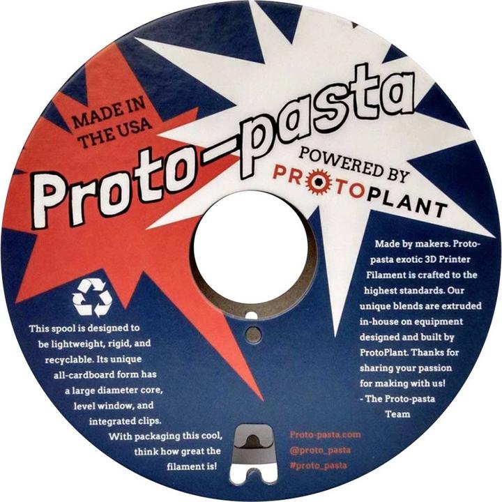 Immagine prodotto Proto-pasta PLA con fibra di carbonio (PLA, Carbonio, 1.75 mm, 500 g, Grigio)