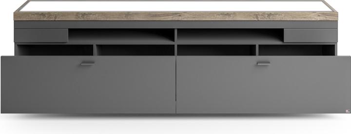 Produktbild Set One by Musterring Set One Lancaster TYP 34 Lowboard zerlegt Grau Antrazit/Eiche Ribbeck Cognac