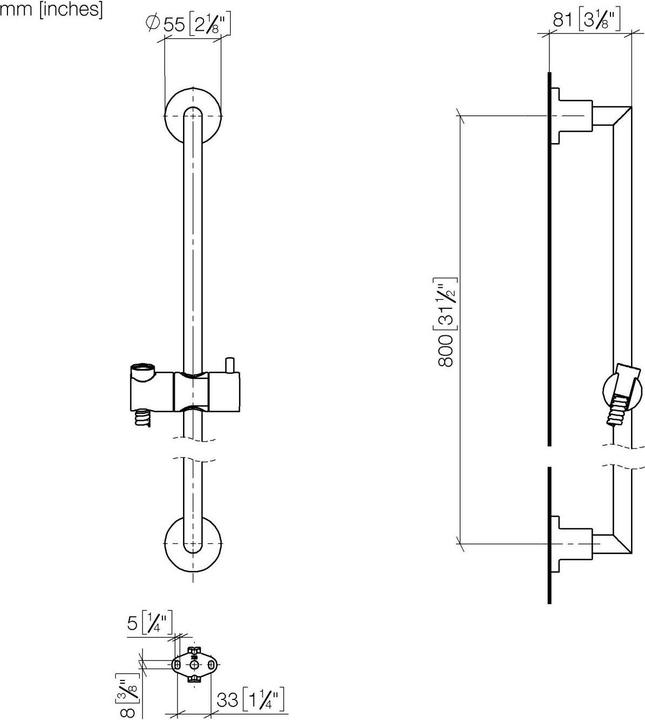 Actual product image Dornbracht Tara shower set, without hand shower, 26413892