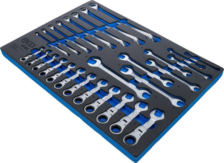 Actual product image BGS Workshop trolley insert 3/3: Double open-end spanner, double ring spanner, ratchet ring spanner |