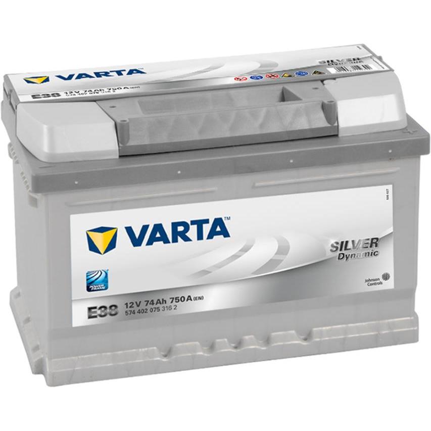 Thumbnail - Varta, Fahrzeugbatterie, Silver Dynamic E 38 (12 V, 74 Ah, 750 A)