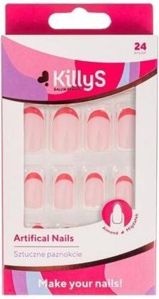 Produktbild KillyS Künstliche Nägel Mandel Rosa Französisch 24 Stück (Kunstnägel)