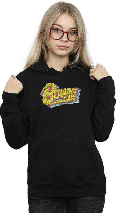 Immagine prodotto David Bowie Moonlight 90s Logo Felpa con Cappuccio Donna (L)