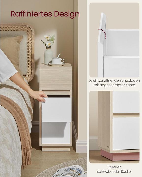 Immagine prodotto Vasagle Comodino (25 x 30 x 65 cm)