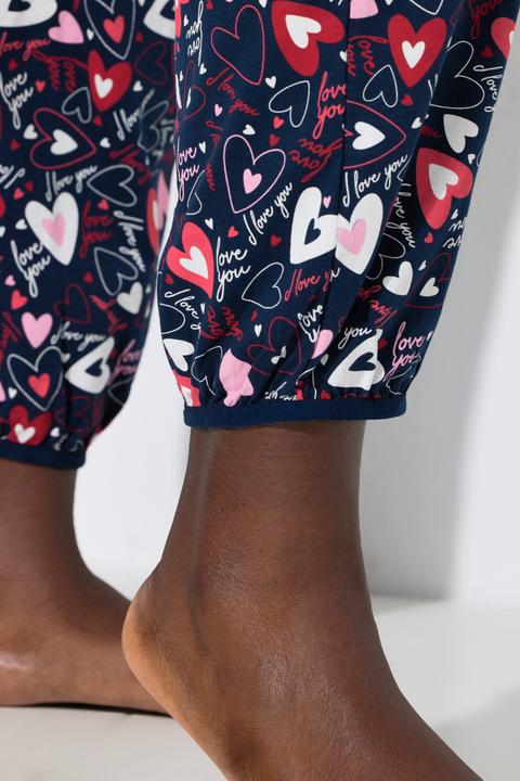 Produktbild Ulla Popken Pyjama, Herzen, V-Ausschnitt, Halbarm (58, 60)