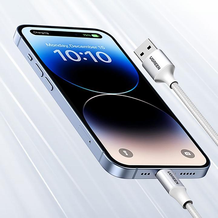 Image du produit Ugreen Lightning USB Nylon Alu MFi (1.50 m, USB 2.0)