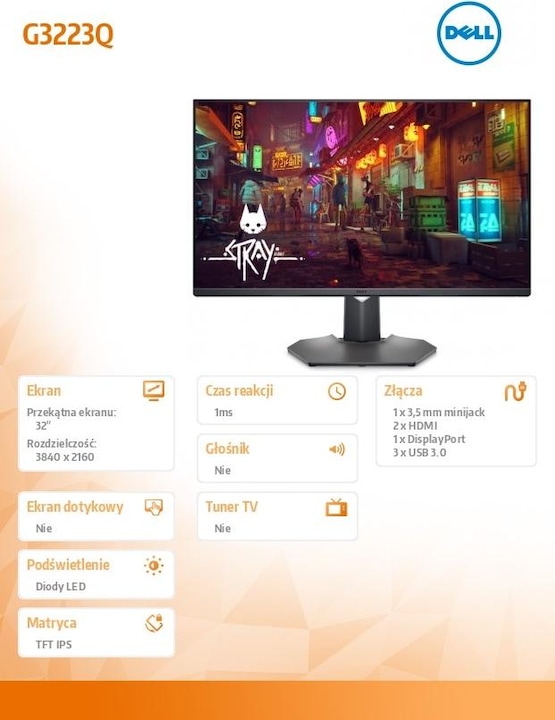Produktbild Dell G3223Q (3840 x 2160 Pixel, 32")
