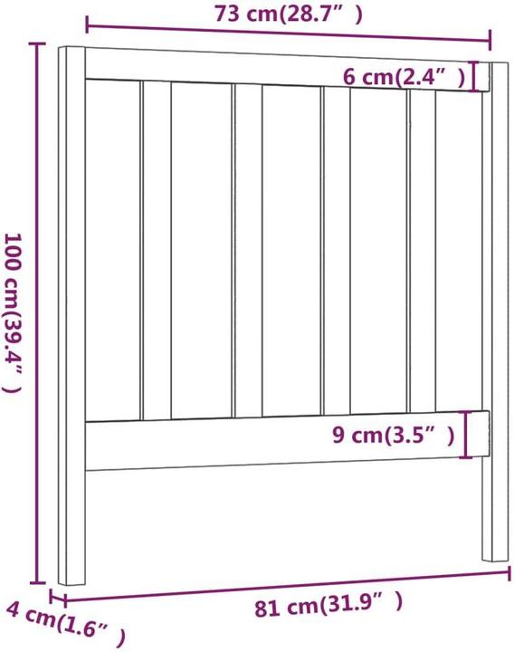 Actual product image vidaXL Lambertine (81 x 4 x 100 cm)