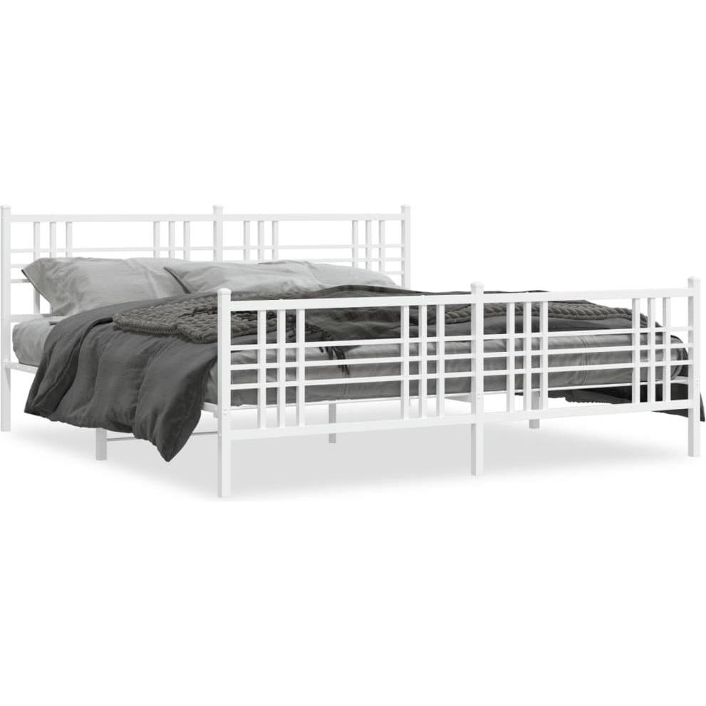 VidaXL, Bett, Bettgestell mit Kopf- und Fussteil (183 x 213 cm)