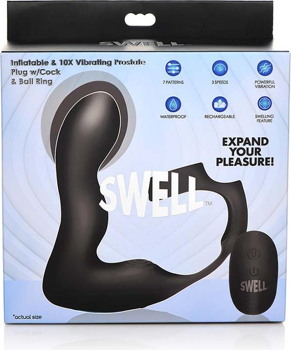 Produktbild Frisky Inflatable & Vibrating Prostate Plug + Cock & Ball Ring R/C