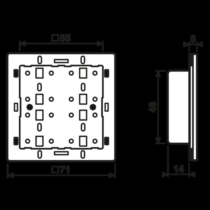 Produktbild JUNG Tastsensor KNX-Funk 2pkt inkl.Ankoppl 4072RFTSM