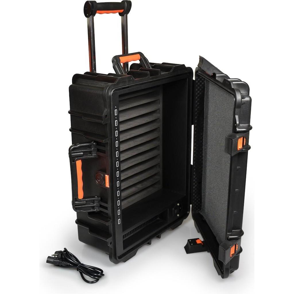 Thumbnail - Port Designs, Koffer, Charging Suitcase 12 Units, Schwarz, Orange