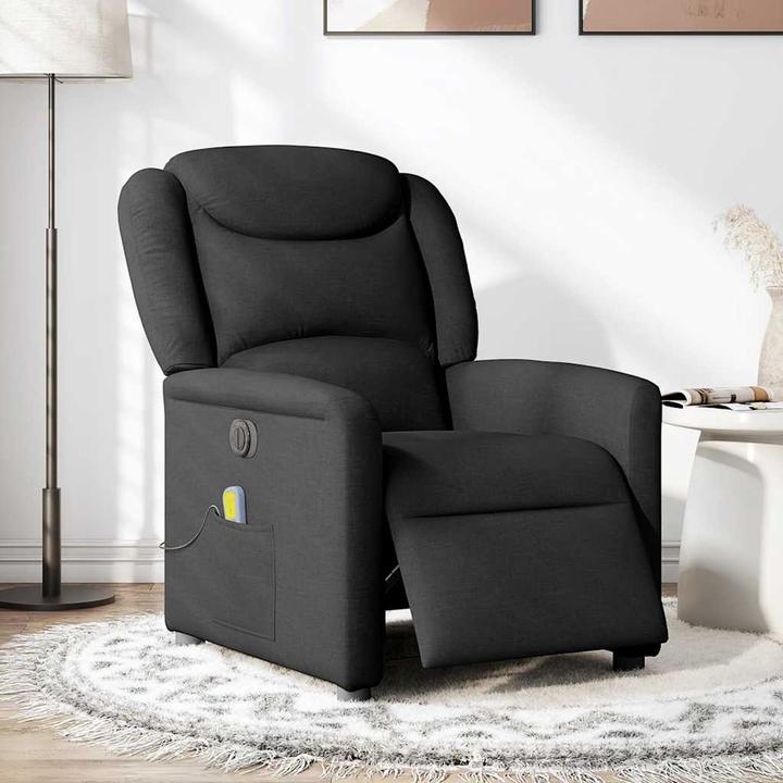 Actual product image vidaXL Massage chair electric black fabric