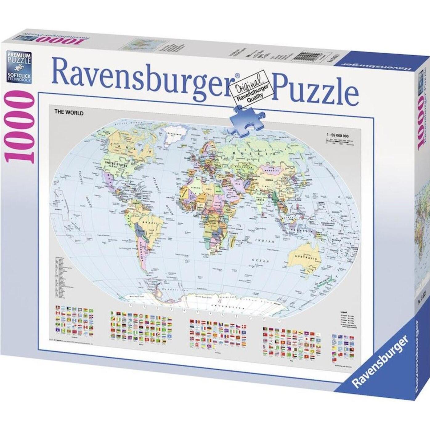 Ravensburger Politische Welt Karte 1000pcs. (1000 Teile)
