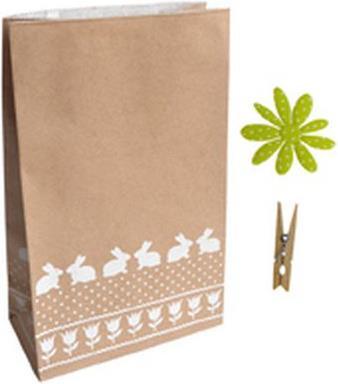 Image du produit Braun + Company Sac en papier kraft 100 g/m2 de lapins blancs (Pochette cadeau)