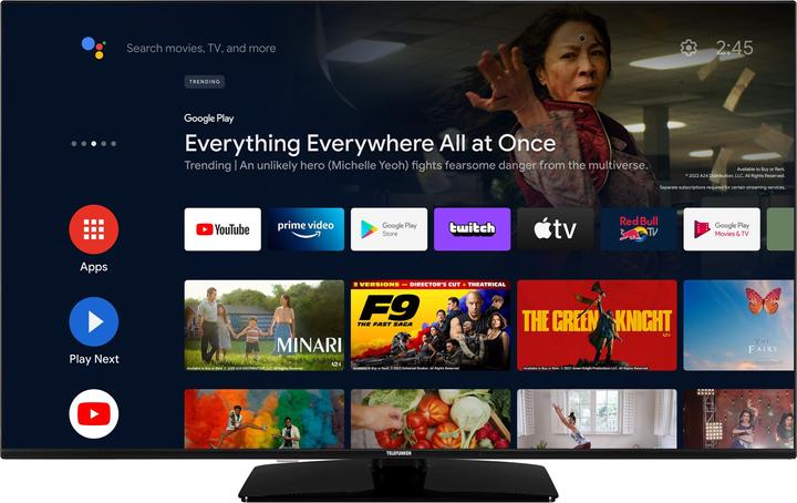 Telefunken XU50AN754M (126 cm (50 Zoll), schwarz, UltraHD/4K, Triple Tuner, SmartTV, Android Betriebssystem) (50", LED, 4K, 2023)