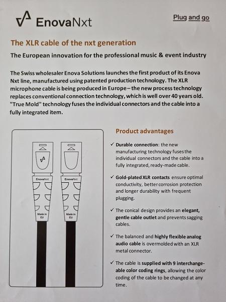 Actual product image Enova XLR male/female cable 20m (20 m, XLR Cables)