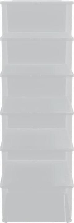 Actual product image vidaXL Aufbewahrungsboxen 6 Stk. Kunststoff 10 L Stapelbar (37 x 26 x 13 cm, 10 l)