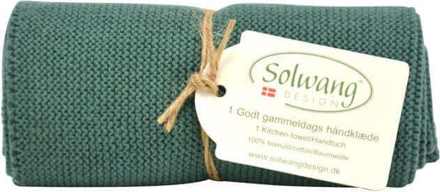 Produktbild SOLWANG Gestricktes Küchenhandtuch aus Bio-Baumwolle, 100% vegan, 37 x 42 cm Dunkel petrol (37 x 42 cm)