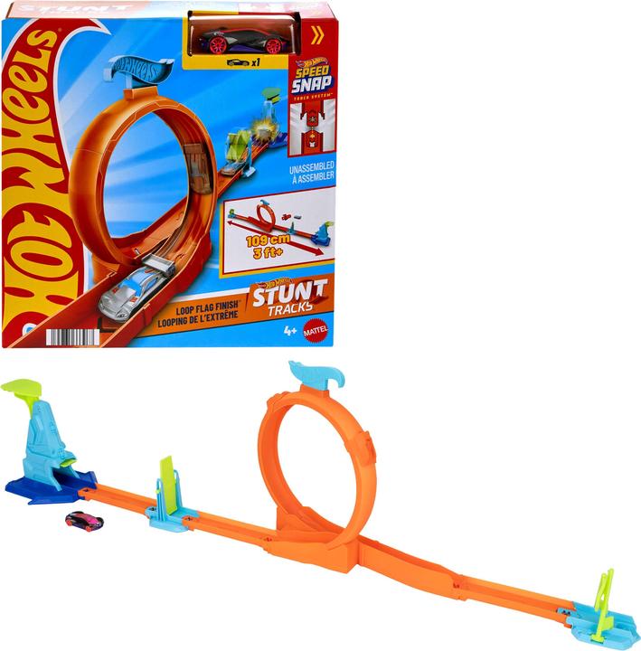 Actual product image Hot Wheels Stunt Track Loop Flag Finish