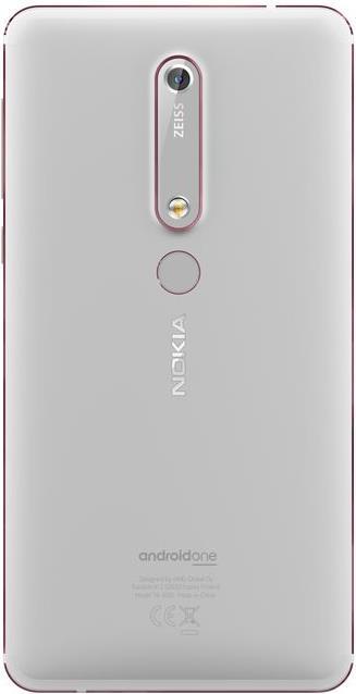 Produktbild Nokia 6.1 (2018) (32 GB, White Iron, 5.50", Hybrid Dual SIM, 4G)