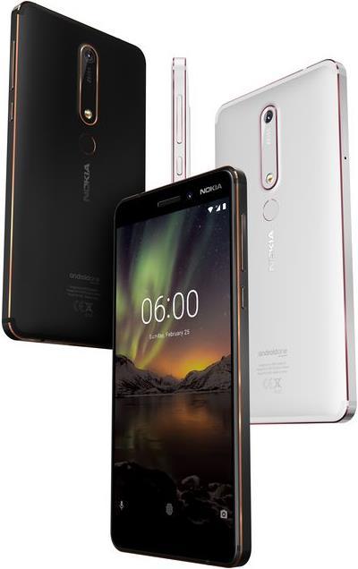 Produktbild Nokia 6.1 (2018) (32 GB, Black Copper, 5.50", Hybrid Dual SIM, 4G)