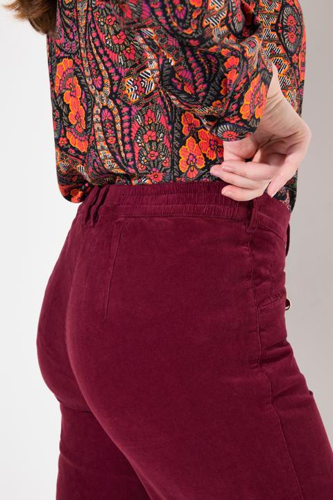 Actual product image Ulla Popken Mony Stretch Corduroy Zip Pocket Pants (52)