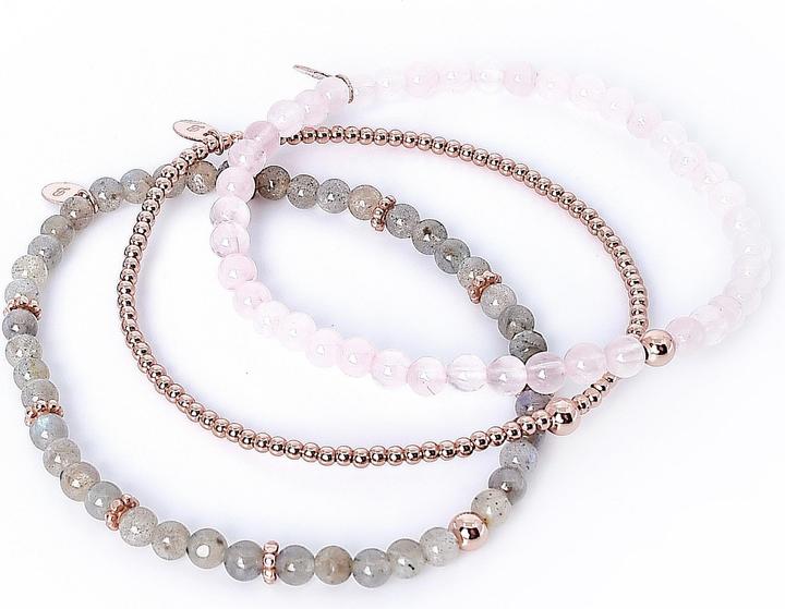 Immagine prodotto Balibay Bris (18 cm, Pietra preziosa, Labradorite, Argento 925, Quarzo rosa)