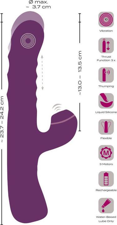 Actual product image Javida 3 Function Rabbit Vibrator