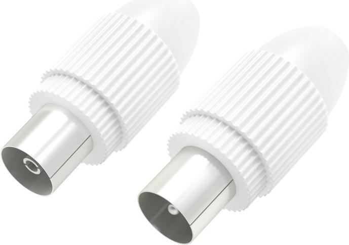 Image du produit Hama Kit coaxial, mâle/femelle, à pincer (Câble d'antenne)