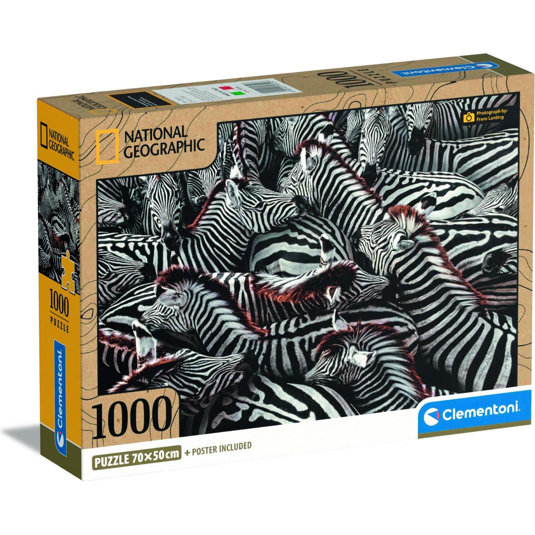 Clementoni Puzzle National Geographics - Zebra, 1000 Teile. (1000 Teile)