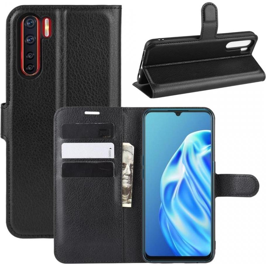 Screenguard Oppo A91 Leather Guard Lederhülle (Oppo A91), Smartphone Hülle, Schwarz
