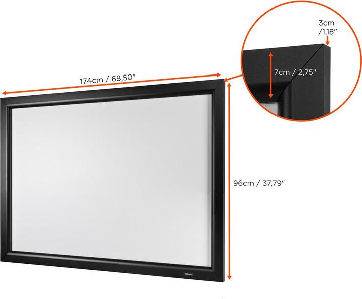 Actual product image Celexon HomeCinema Frame, frame screen,16:9, 160 x 90 (72.44", 16:9)