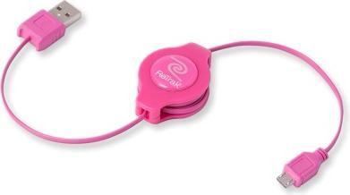 ReTrak EUCABLEMICPK Câble USB 1 m USB 2.0 USB A Micro-USB A Rose (1 m, USB 2.0)