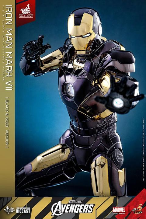 Image du produit Hot Toys Les Avengers figurine Diecast Movie Masterpiece 1/6 Iron Man Mark VII (Black & Gold Version) 32 cm