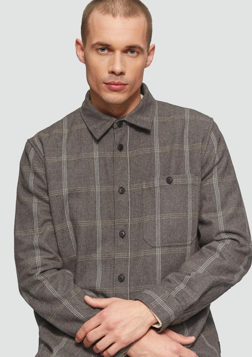 Immagine prodotto S.Oliver Hemd Kariertes Overshirt aus Wollmix mit Brusttasche (3XL)