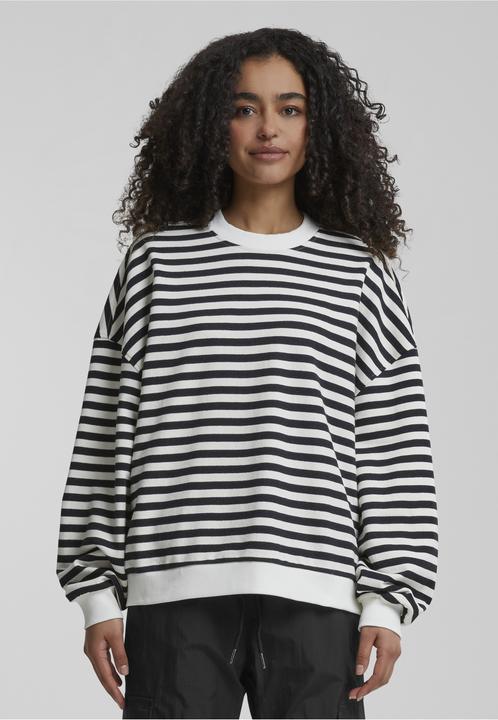 Produktbild Urban Classics Ladies Oversized Striped Crewneck - 137871 (L, S)