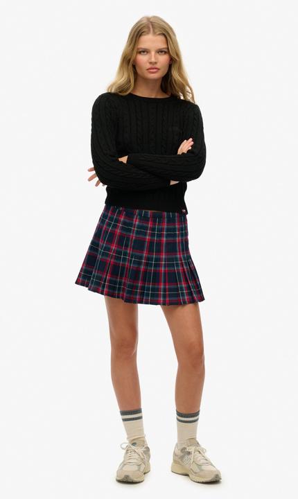 Produktbild Superdry Feinstrickpullover mit Zopfdesign, Rundhalsausschnitt, Damen (XS)
