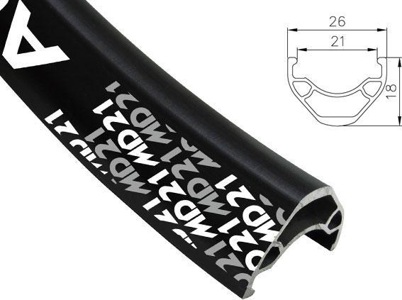 Alexrims MTB RIM Md21 27,5 "x36OTW. Tubeless Ready H. Tarczowy Black (neu)