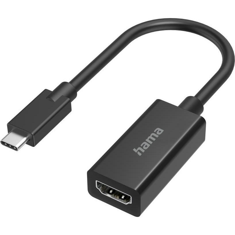 Hama USB-C auf HDMI (HDMI), Data + Video Adapter, Schwarz