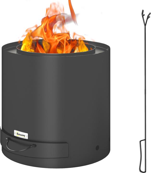 Immagine prodotto Outsunny Feuerschale Stahl Schwarz (45 cm)