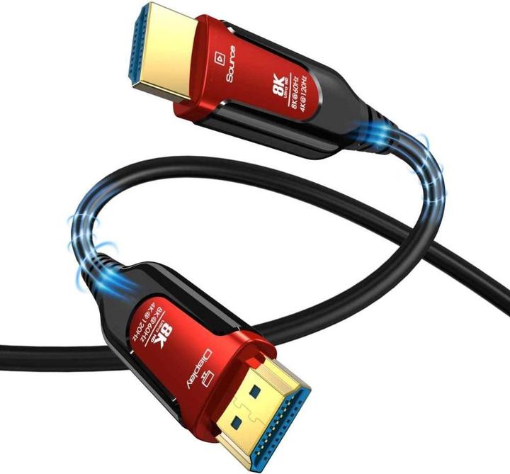 Produktbild PremiumCord Ultra High Speed HDMI 2.1 optický fiber kabel 8K@60Hz, zlacené 20m (20 m)